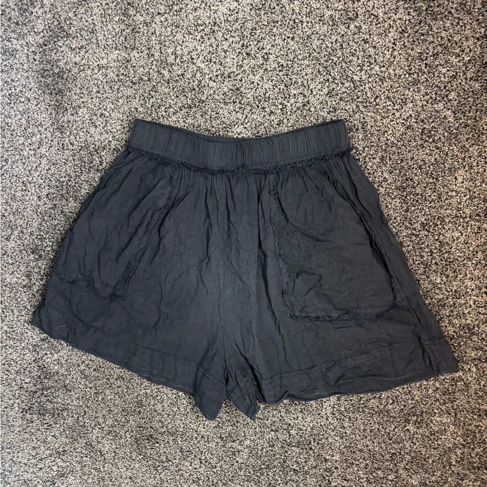 Free People High Waist Black Shorts